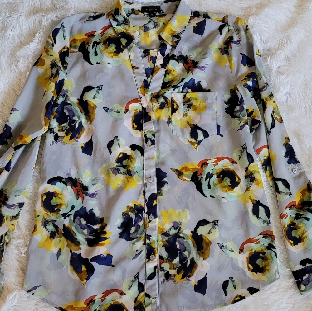 The Limited, floral blouse, size M